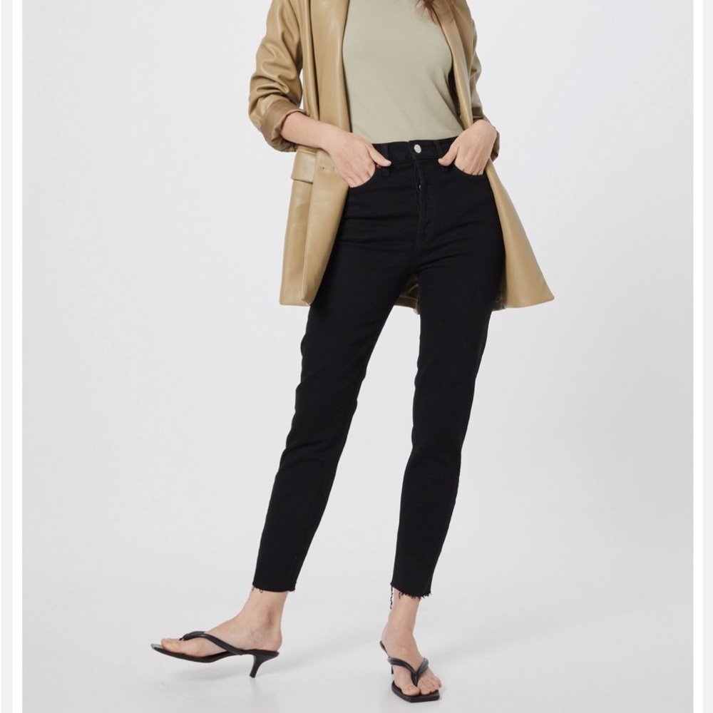 RE/DONE Originals High Rise Ankle Crop in Black